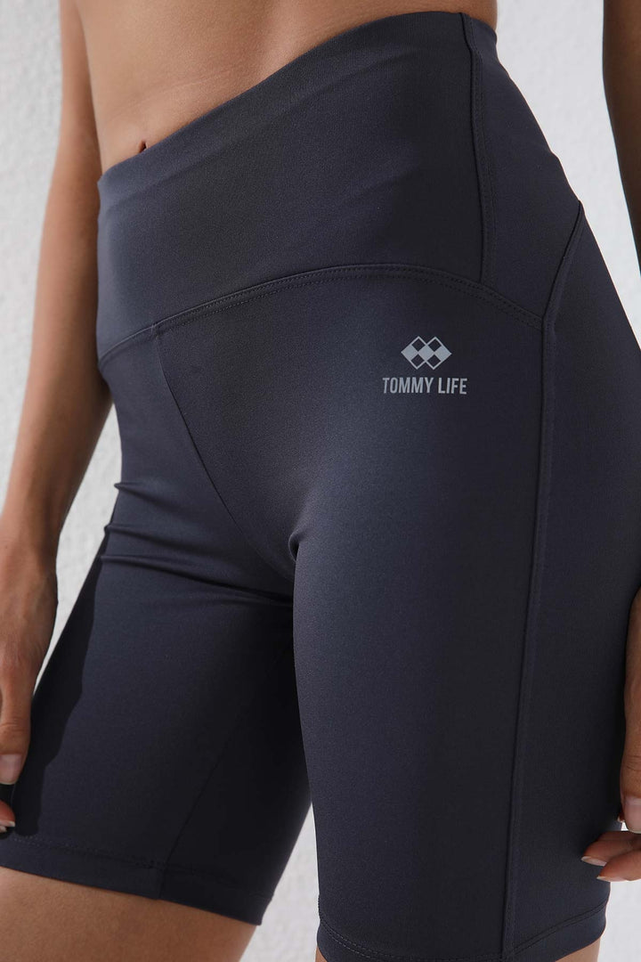 TMY Anthracite High Waist Shaper Short Biker Women's Leggings - 91007 - Alcorcón