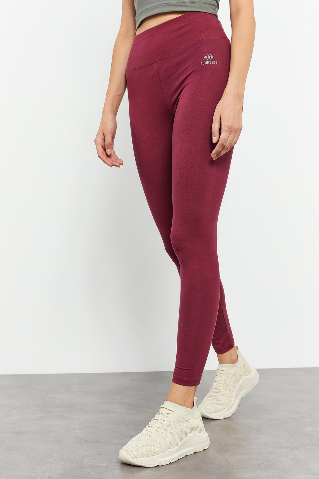 TMY Burgundy High Waist Shaper Slim Fit Skinny Leg Women's Leggings - 94011 - Alcalá de Guadaira
