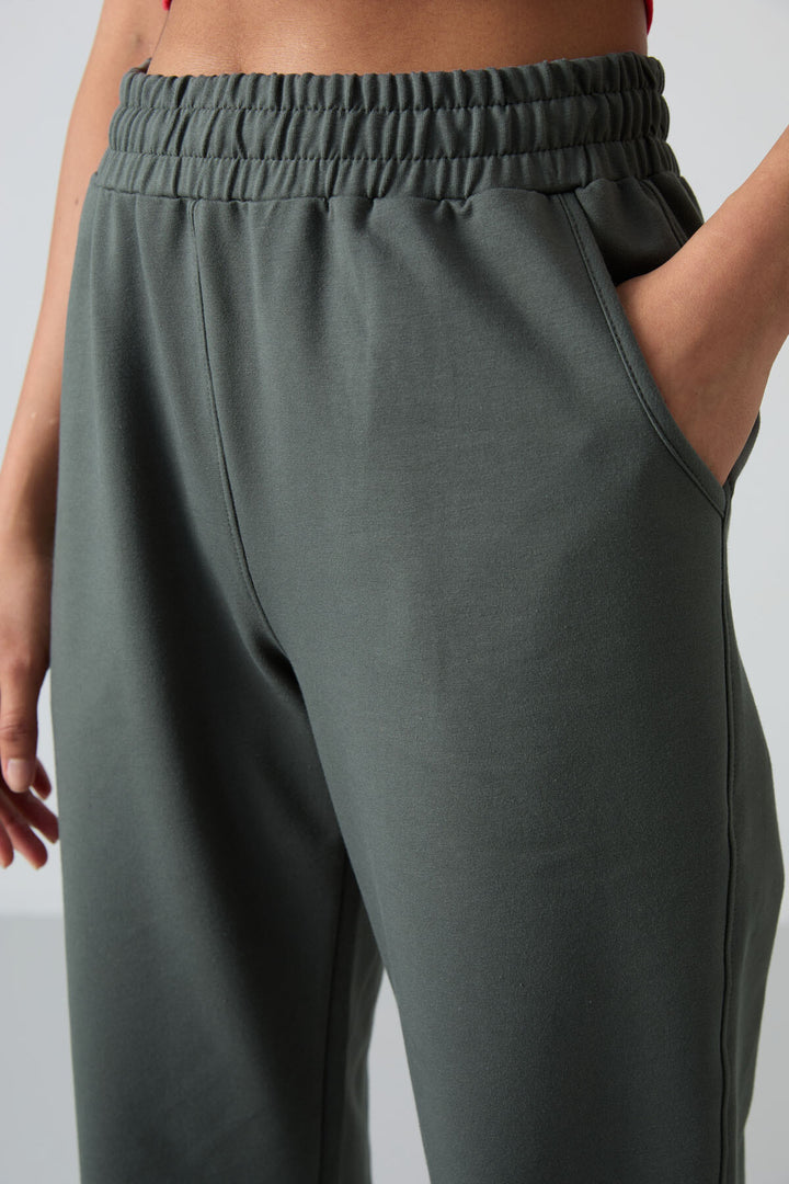 TMY Çağla Pocket High Waist Comfortable Fit Elastic Cuff Women's Sweatpants - 94583 - Farnborough