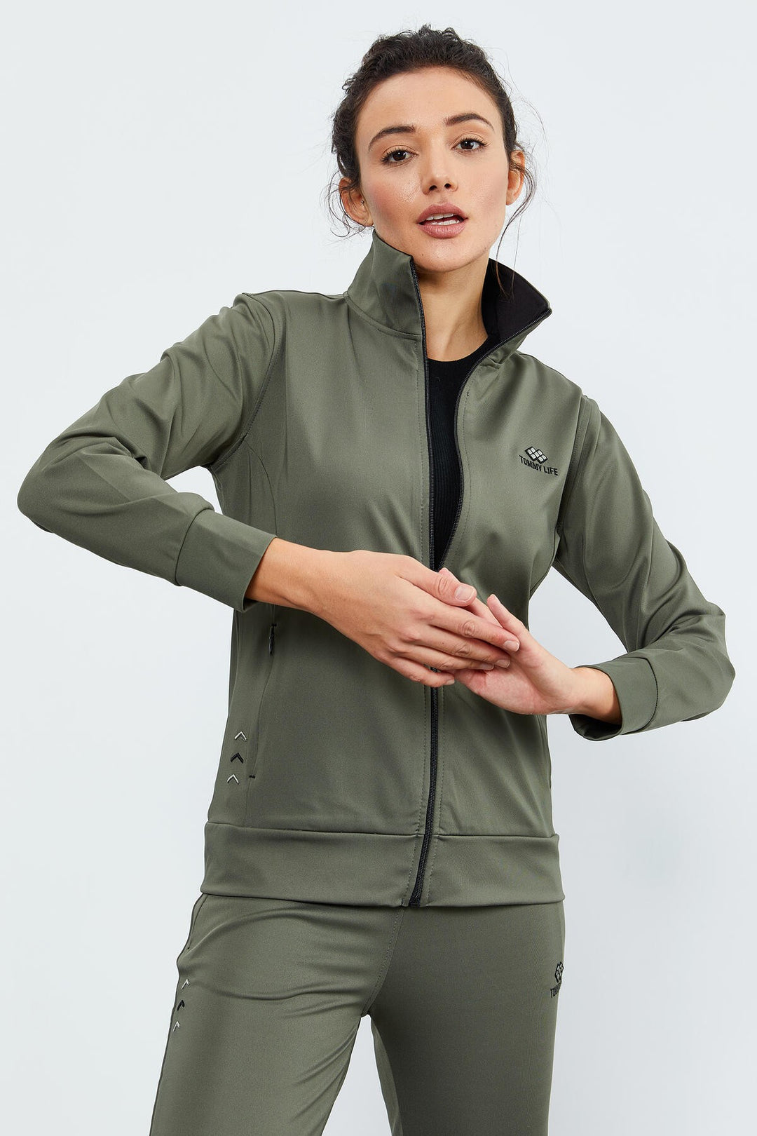 TMY Çağla Zip Pocket Scuba Fabric Standard Pattern Jogger Women's Tracksuit - 95271 - North Little Rock