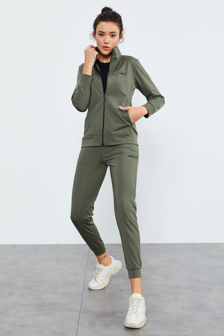 TMY Çağla Zip Pocket Scuba Fabric Standard Pattern Jogger Women's Tracksuit - 95271 - North Little Rock