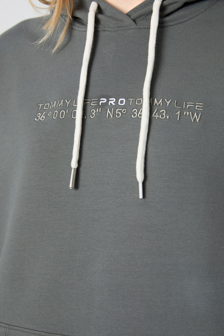 TMY Çağla Hooded Kangaroo Pocket Oversized Elastic Cuff Women's Tracksuit - 95288 - Miahuatlán de Porfirio Díaz