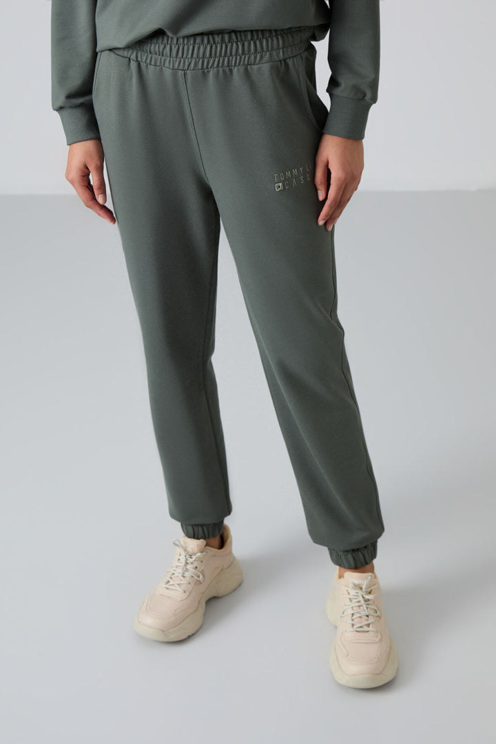 TMY Çağla O Neck Oversized Elastic Cuff Women's Tracksuit Set - 95287 - Cassino
