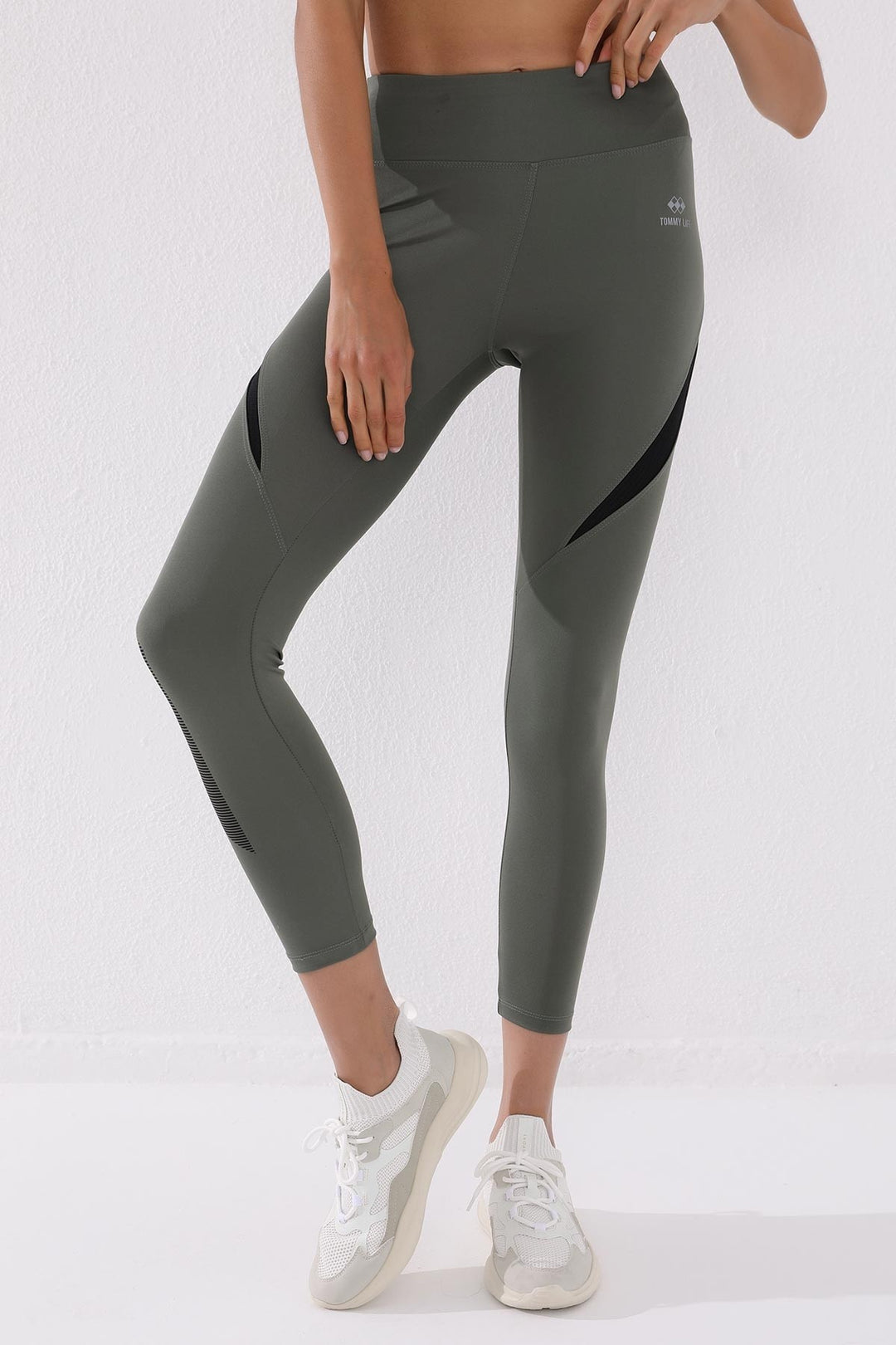 TMY Çağla Printed High Waist Scuba Fabric Slim Fit Women's Leggings - 94539 - Porto