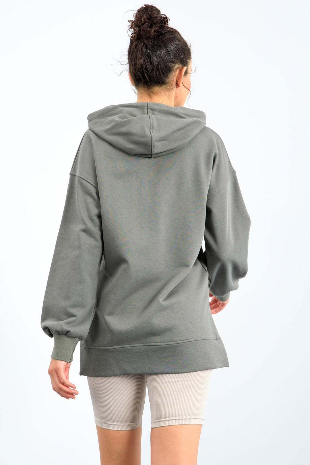 TMY Çağla Summer Woven Patchwork Hooded Women's Oversized Sweatshirt - 97178 - Fairbanks