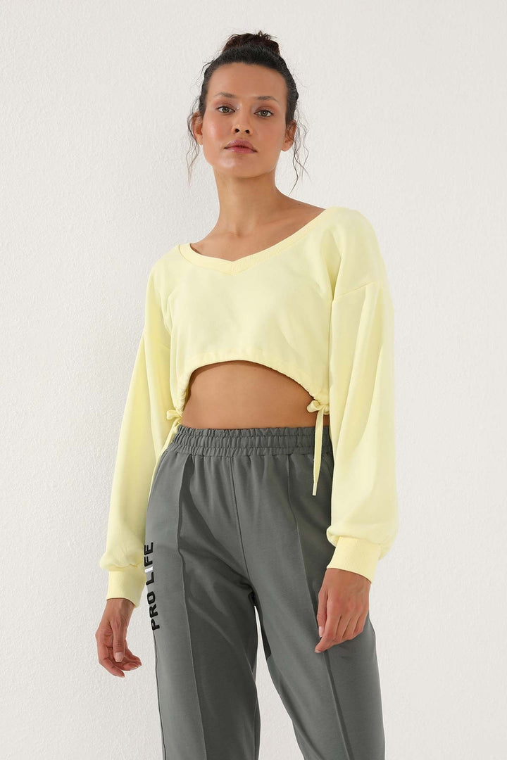 TMY Çağla Summer Embroidered Comfortable Fit Elastic Cuff Women's Sweatpants - 94571 - Torres Novas