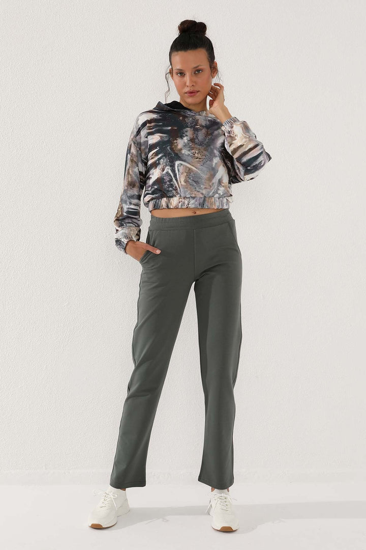 TMY Çağla High Waist Pocket Comfortable Fit Classic Leg Women's Sweatpants - 94584 - Modica