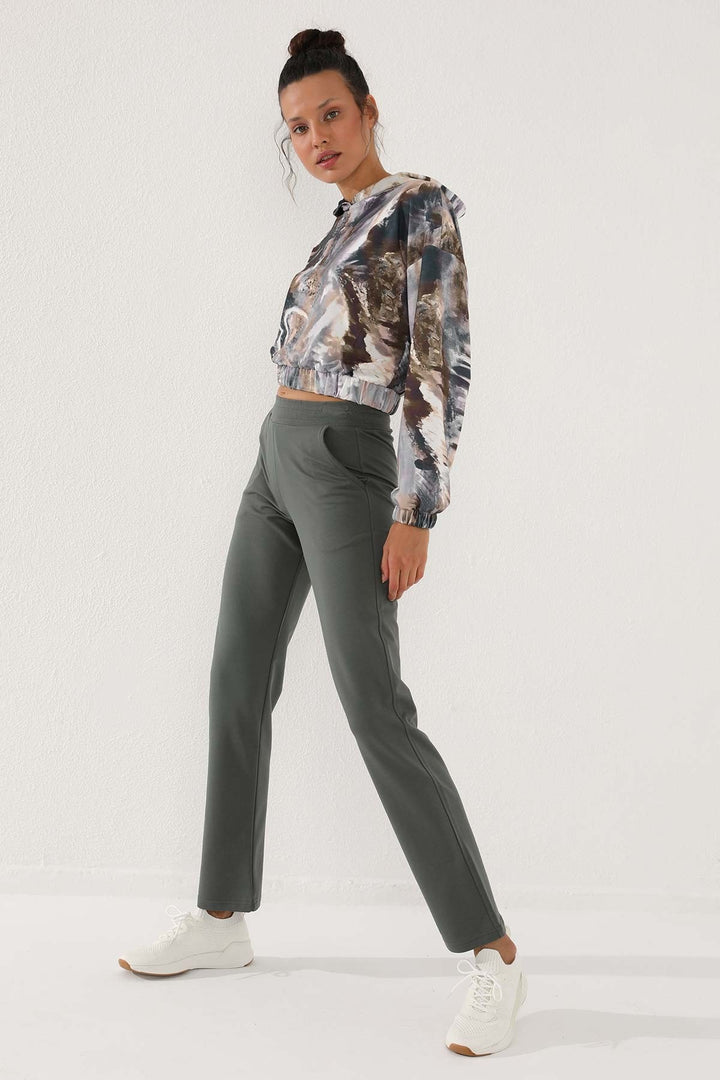 TMY Çağla High Waist Pocket Comfortable Fit Classic Leg Women's Sweatpants - 94584 - Modica