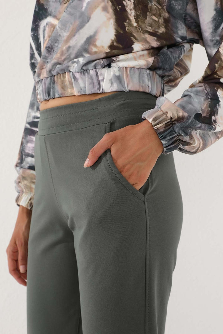 TMY Çağla High Waist Pocket Comfortable Fit Classic Leg Women's Sweatpants - 94584 - Modica