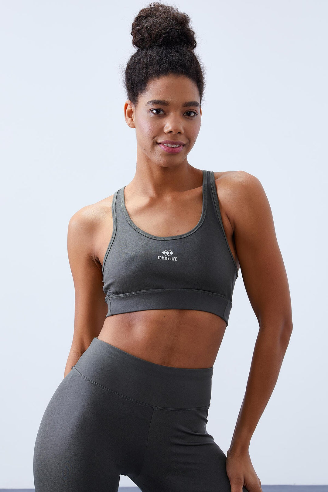 TMY Çağla High Waist Shaping Cross Back Detail Slim Fit Women's Leggings Set - 95282 - Moers