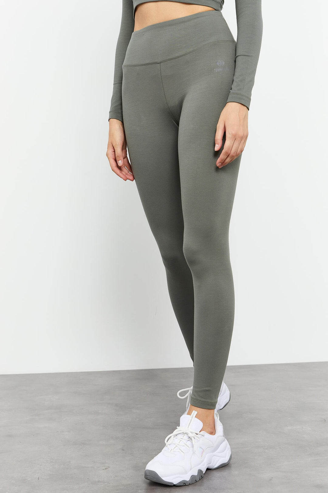 TMY Çağla High Waist Long Sleeve Slim Fit Crop Top Women's Leggings Set - 95286 - Ragusa