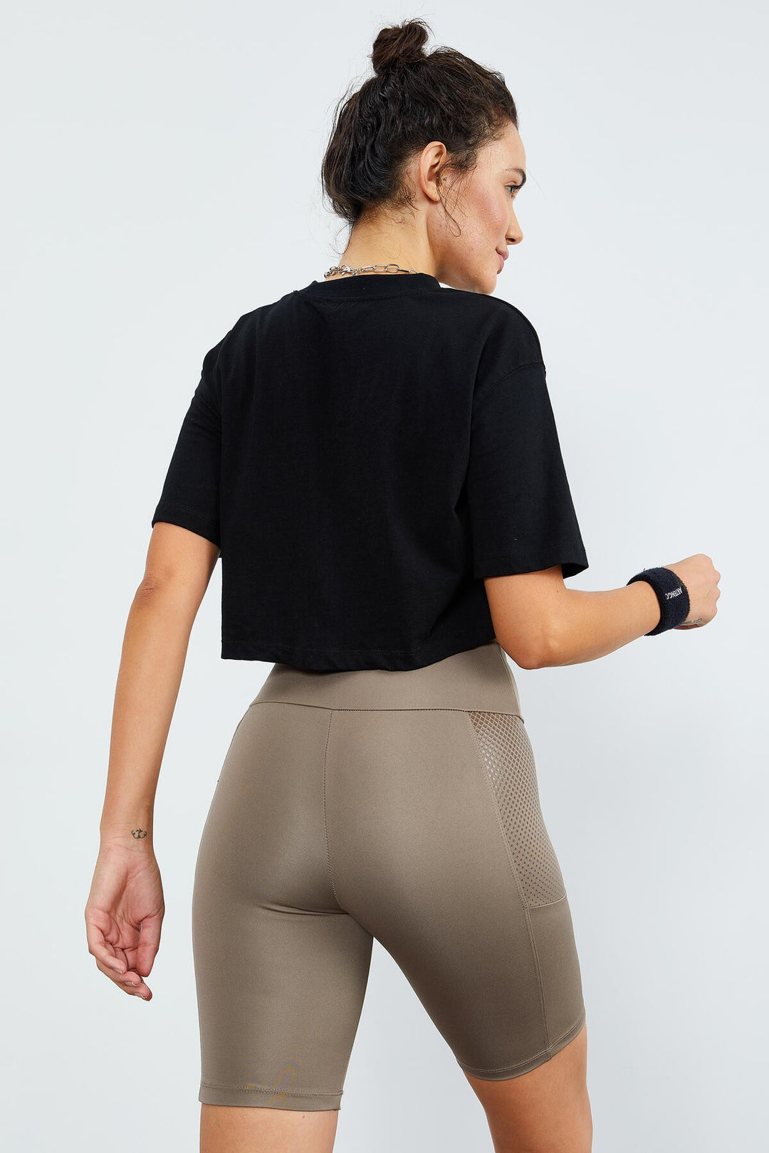 TMY Camel File Pocket High Waist Shaping Women's Biker Leggings - 91010 - Pervomaisk