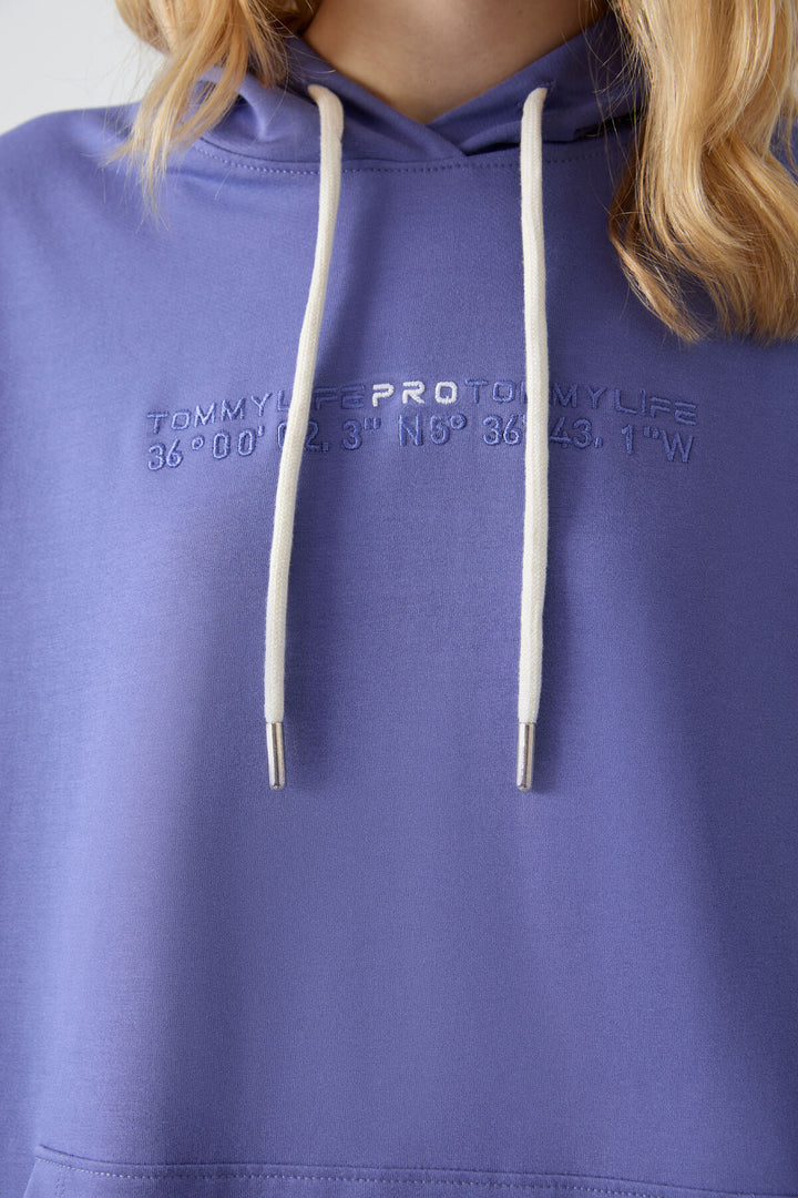 TMY Lilac Hooded Kangaroo Pocket Oversized Cuff Women's Tracksuit - 95288 - Kingston