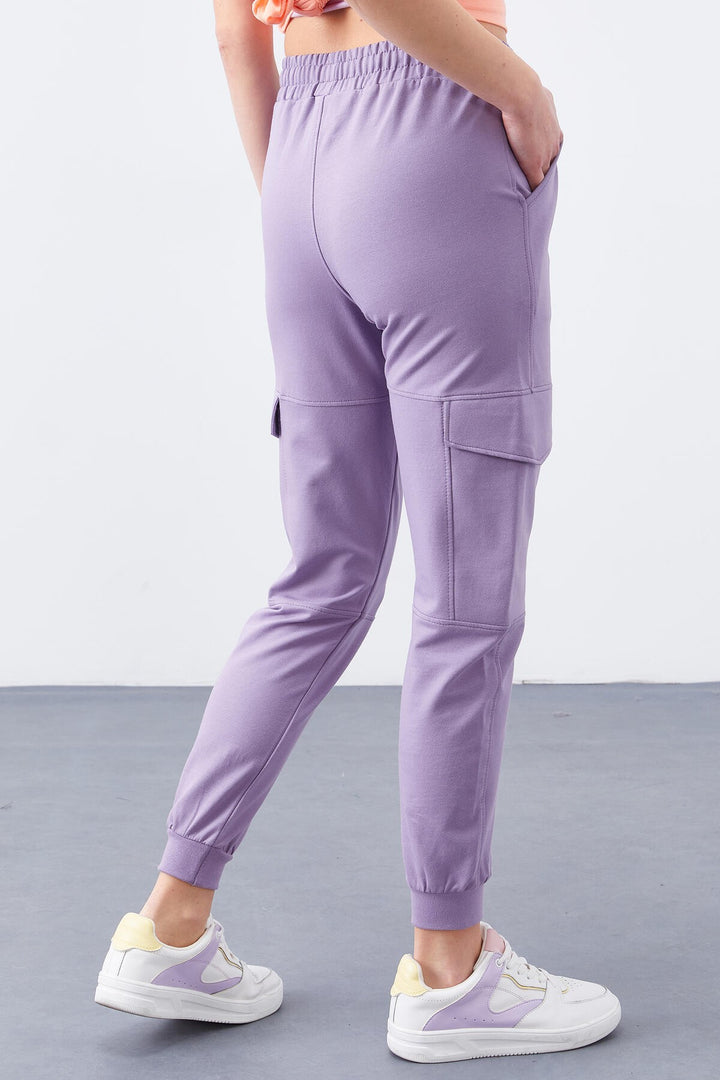 TMY Eflatun Cargo Pocket Comfortable Fit Cuffed Women's Sweatpants - 94581 - Wollongong