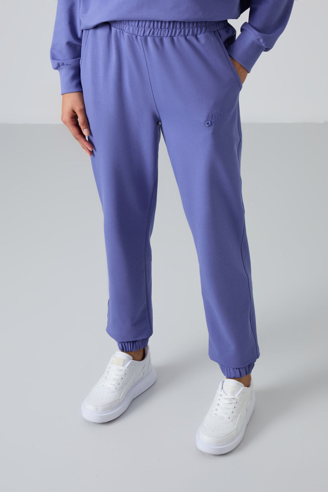 TMY Eflatun O Neck Oversized Elastic Cuff Women's Tracksuit Set - 95287 - Santa Clarita