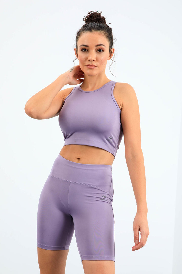 TMY Eflatun High Waist Shaper Tight Fit Crop Biker Women's Leggings Set - 95302 - Alexandria
