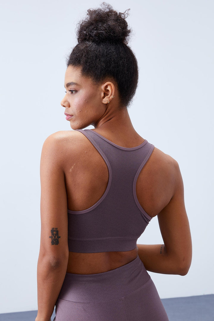 TMY Rose Dried High Waist Shaping Detailed Slim Fit Bustier Women's Leggings Set - 95281 - Temascalcingo