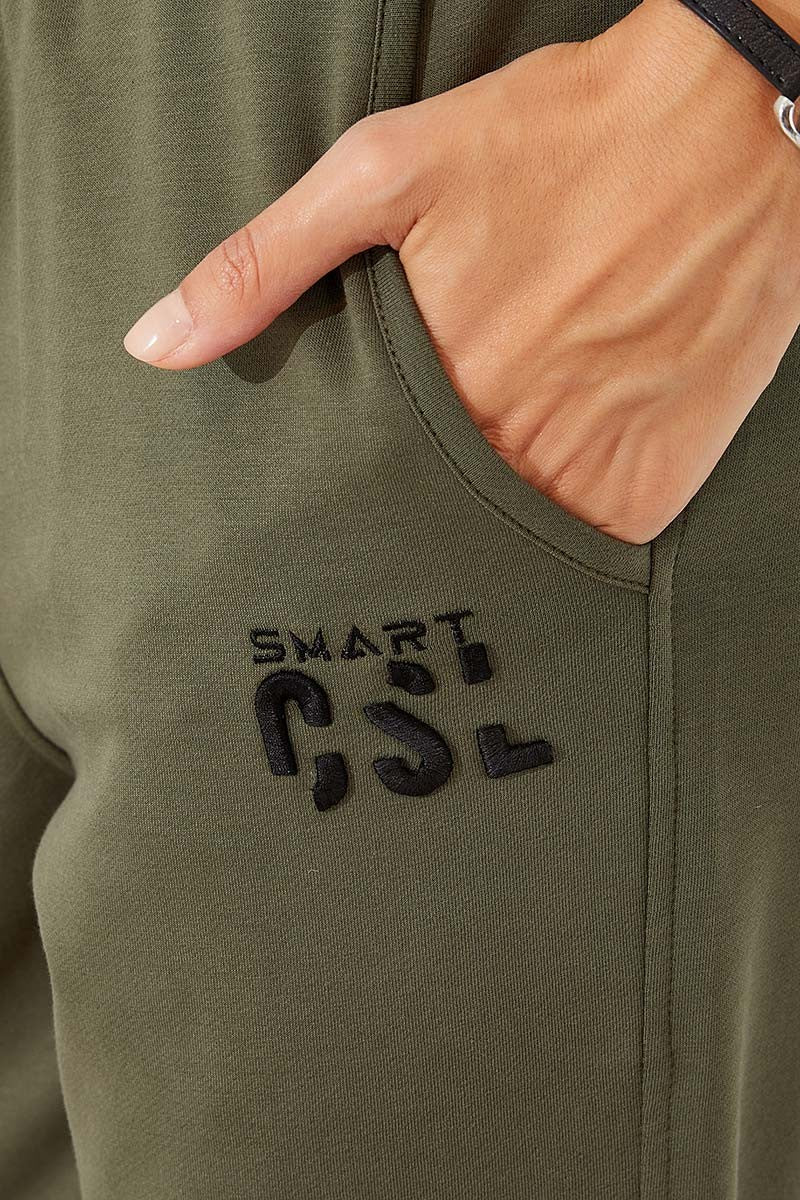 TMY Haki Extra Detailed Comfortable Fit Cuffed Women's Sweatpants - 94587 - Des Moines