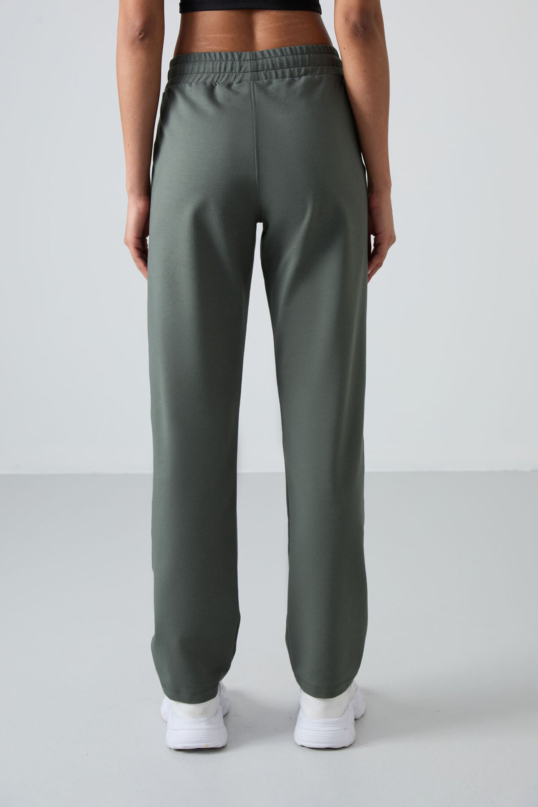 TMY Haki High Waist Pocketed Comfort Fit Classic Leg Women's Sweatpants - 94584 - Carpentersville