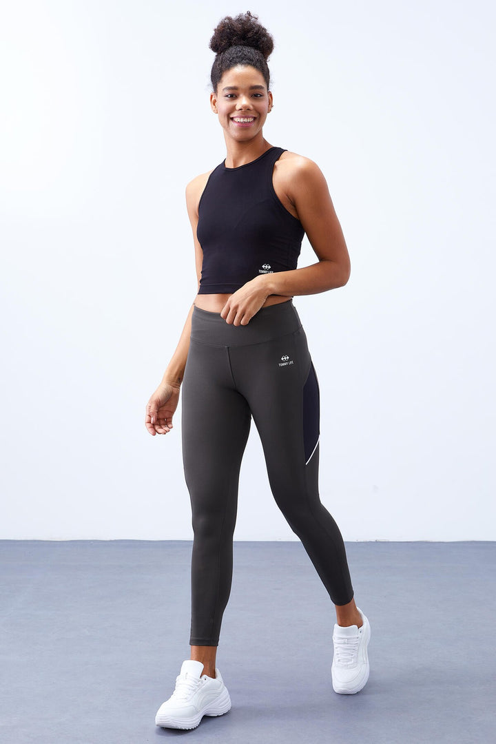TMY Haki High Waist Shaping Skinny Leggings for Women - 94537 - North Ridgeville