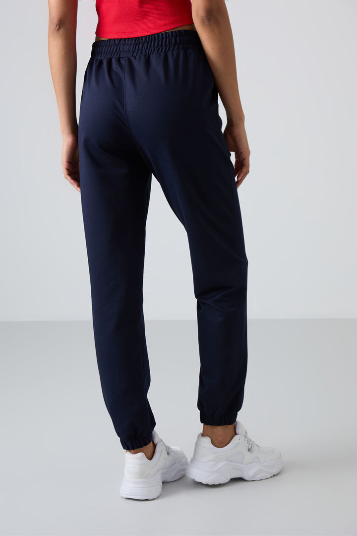 TMY Indigo Pocket High Waist Comfort Fit Elastic Cuff Women's Sweatpants - 94583 - Winnipeg