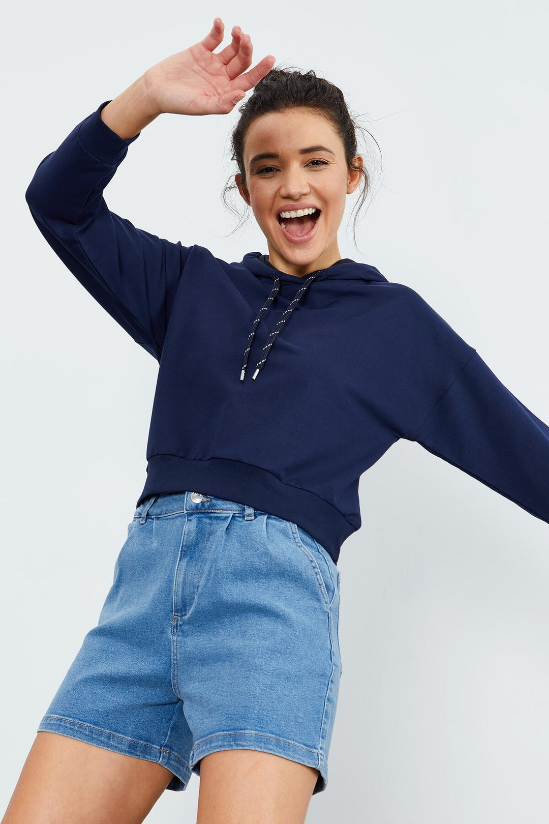 TMY Indigo Long Sleeve Comfort Fit Hooded Women's Sweatshirt - 97115 - Islington