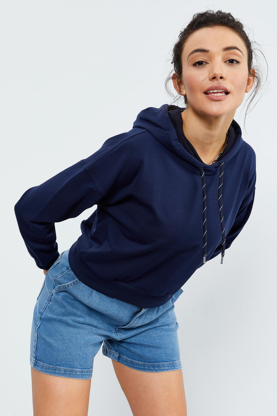 TMY Indigo Long Sleeve Comfort Fit Hooded Women's Sweatshirt - 97115 - Islington
