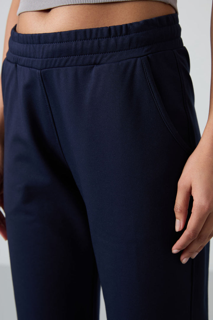 TMY Indigo High Waist Pocketed Comfort Fit Classic Leg Women's Sweatpants - 94584 - Thonon-les-Bains