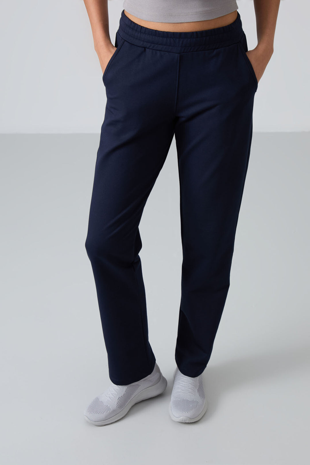 TMY Indigo High Waist Pocketed Comfort Fit Classic Leg Women's Sweatpants - 94584 - Thonon-les-Bains