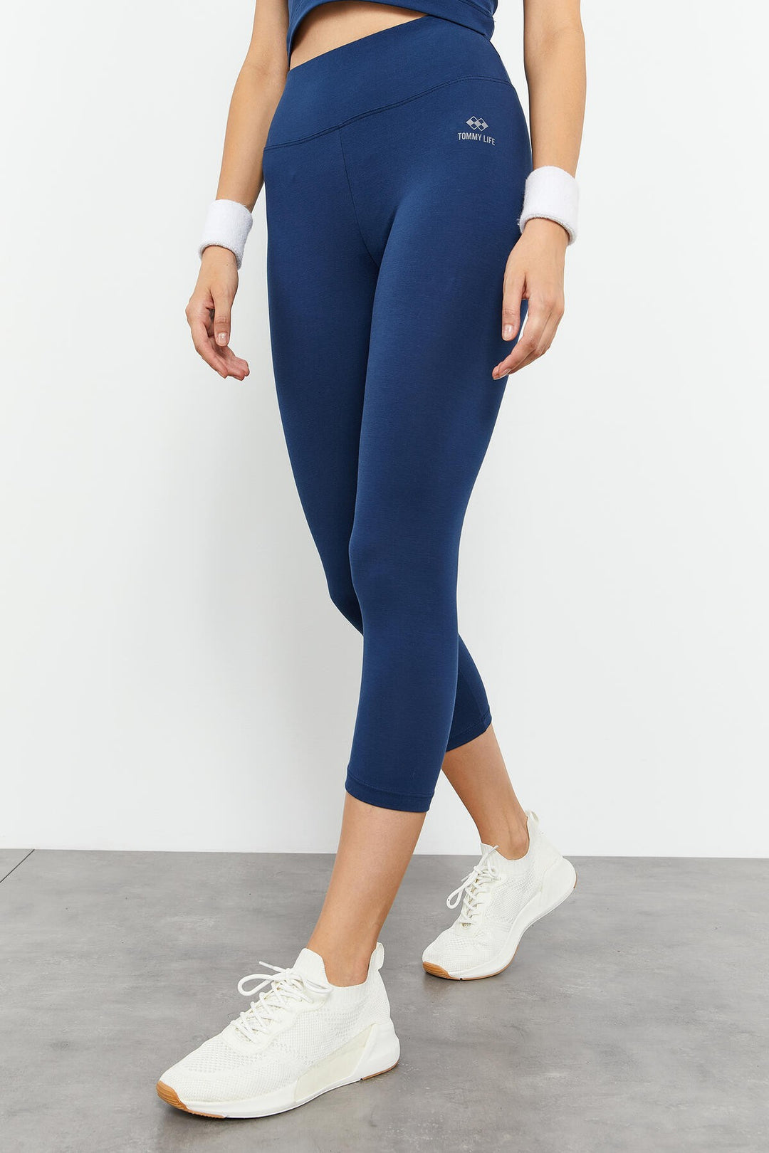 TMY Indigo High Waist Capri-Crop Tank Top Slim Fit Women's Leggings Set - 95284 - Sankt Augustin