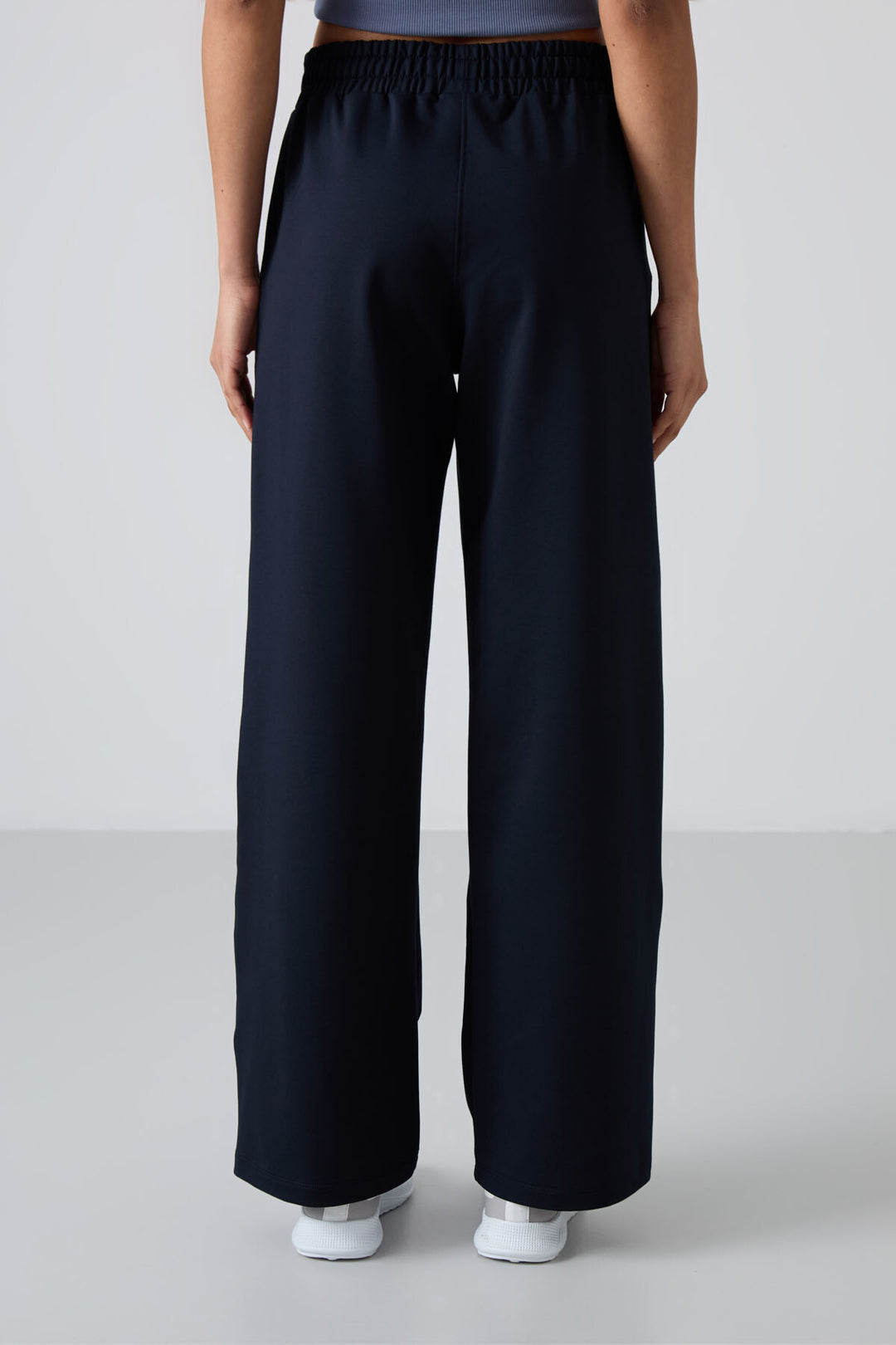 TMY Navy High Waist Pocketed Comfort Fit Wide Leg Women's Sweatpants - 94567 - Delmenhorst