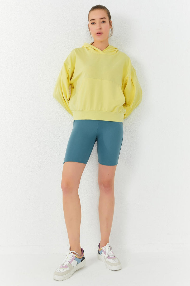 TMY Lemon Balloon Sleeve Hooded Women's Oversize Sweatshirt - 97156 - Castrop-Rauxel