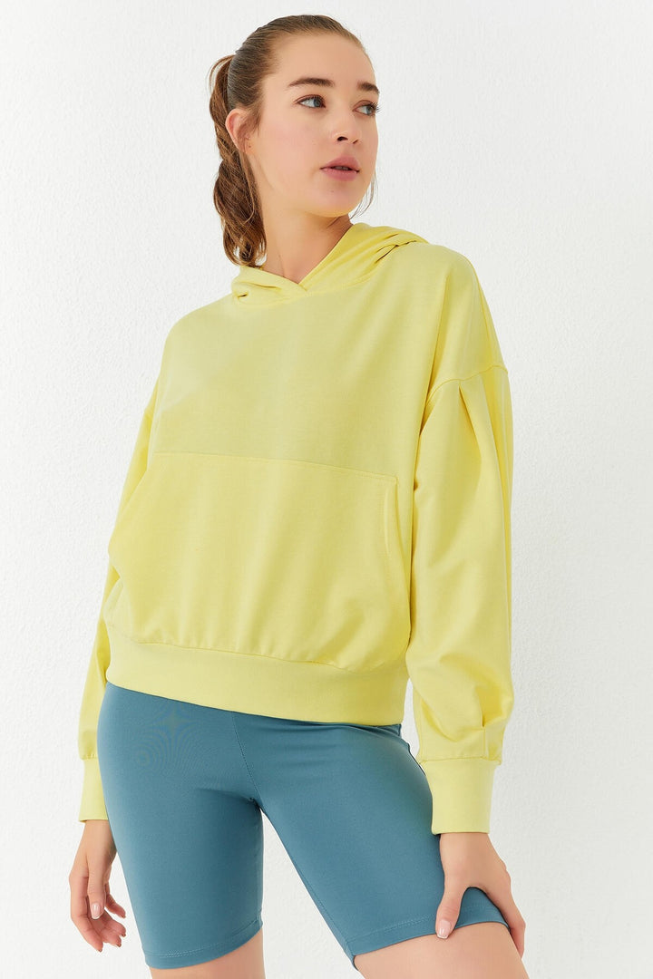 TMY Lemon Balloon Sleeve Hooded Women's Oversize Sweatshirt - 97156 - Castrop-Rauxel