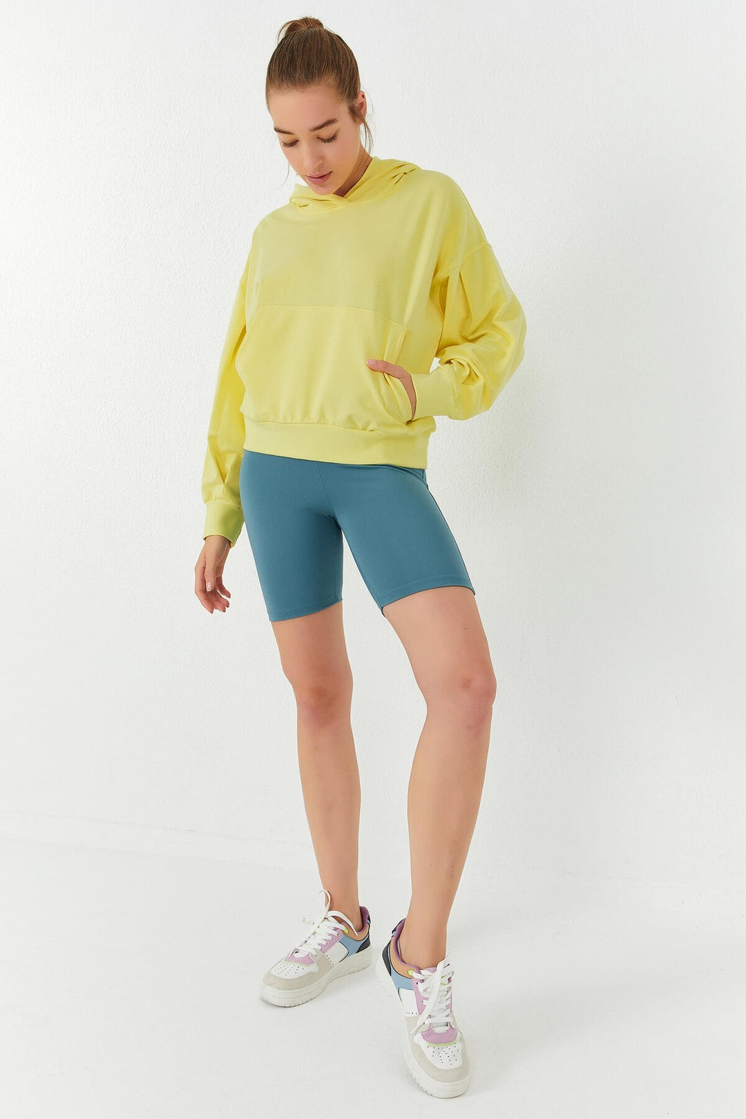TMY Lemon Balloon Sleeve Hooded Women's Oversize Sweatshirt - 97156 - Castrop-Rauxel