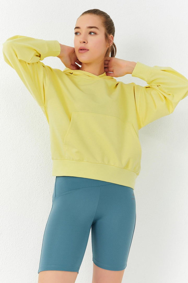 TMY Lemon Balloon Sleeve Hooded Women's Oversize Sweatshirt - 97156 - Castrop-Rauxel