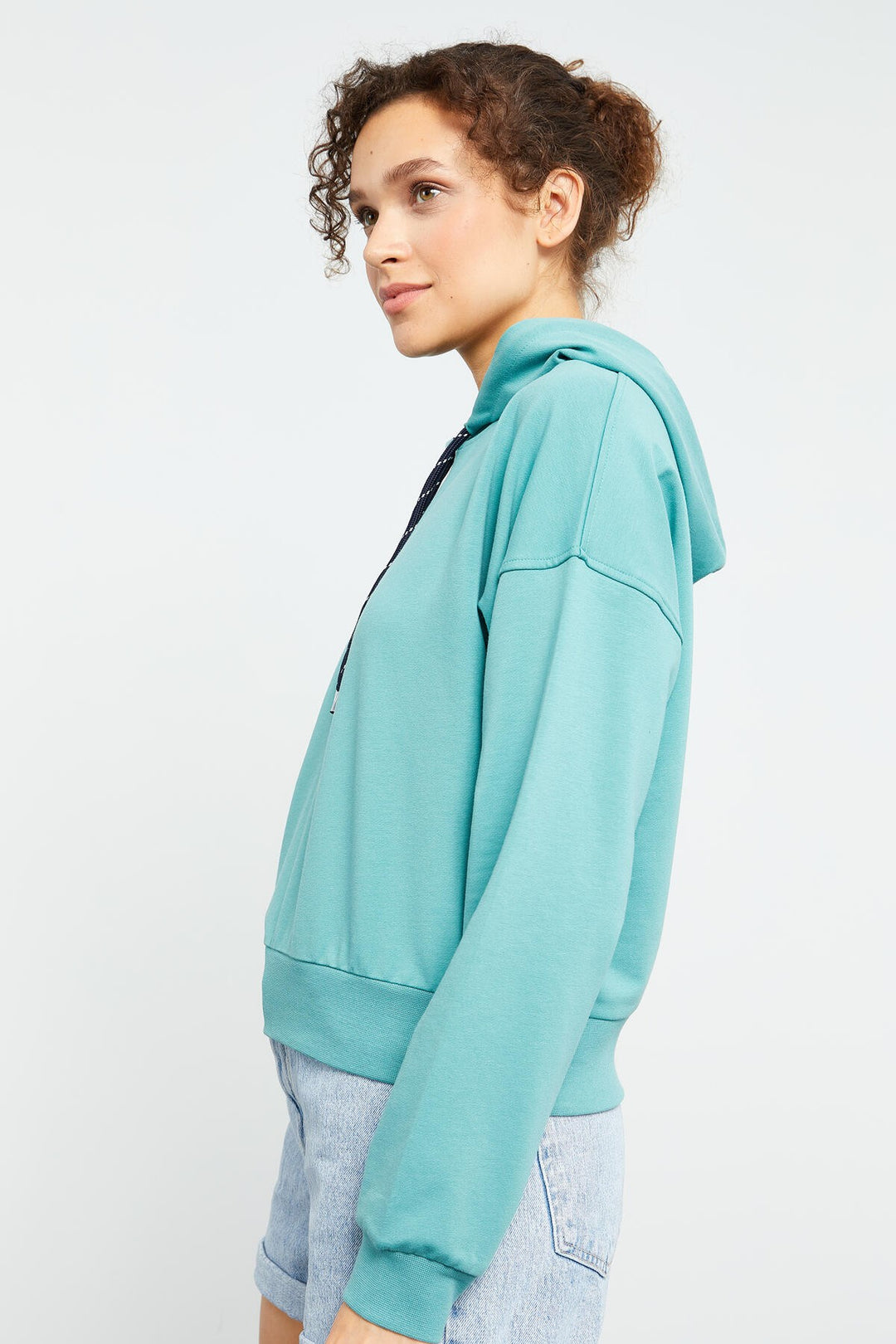TMY Mint Green Long Sleeve Comfort Fit Hooded Women's Sweatshirt - 97115 - Manassas