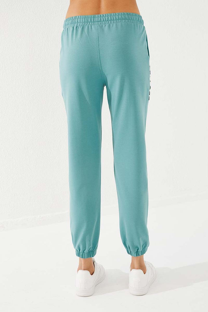 TMY Mint Green Embroidered Comfort Fit Elastic Cuff Women's Sweatpants - 94571 - Sioux Falls