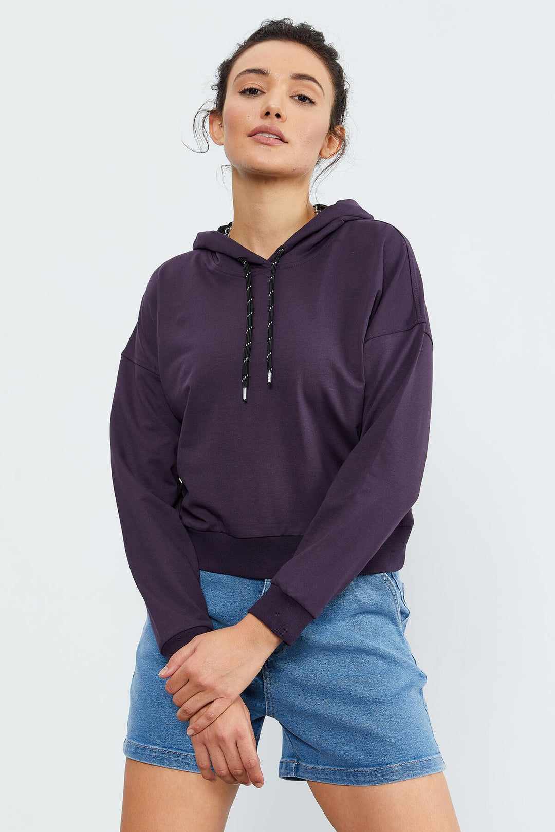 TMY Purple Long Sleeve Comfort Fit Hooded Women's Sweatshirt - 97115 - Southport