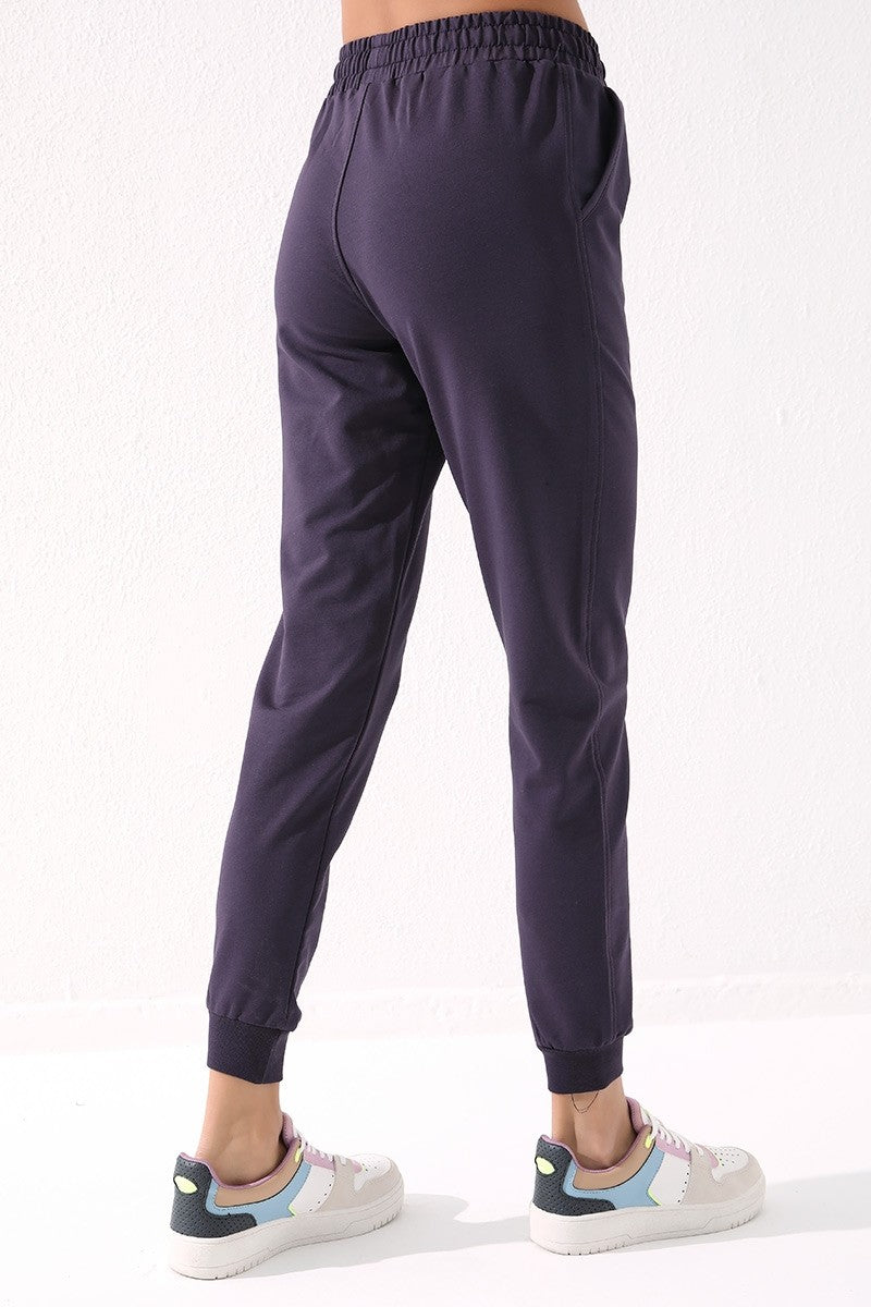 TMY Purple High Waist Jogger Comfort Fit Cuffed Women's Sweatpants - 94561 - Erkelenz