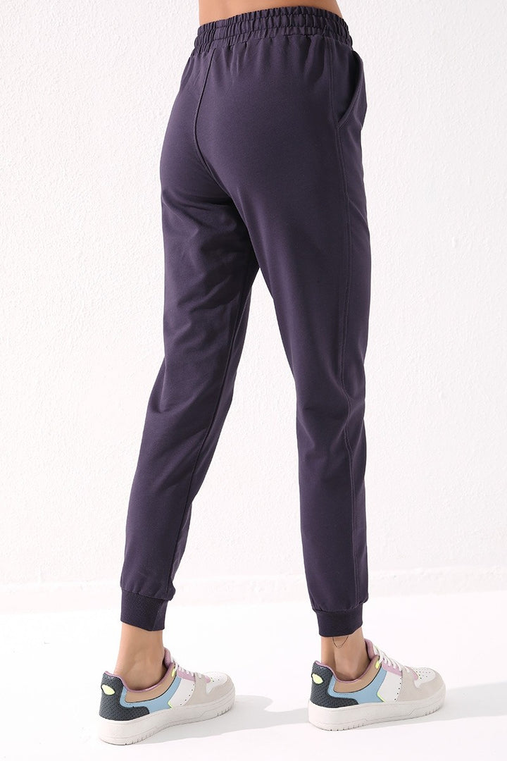 TMY Purple High Waist Jogger Comfort Fit Cuffed Women's Sweatpants - 94561 - Erkelenz