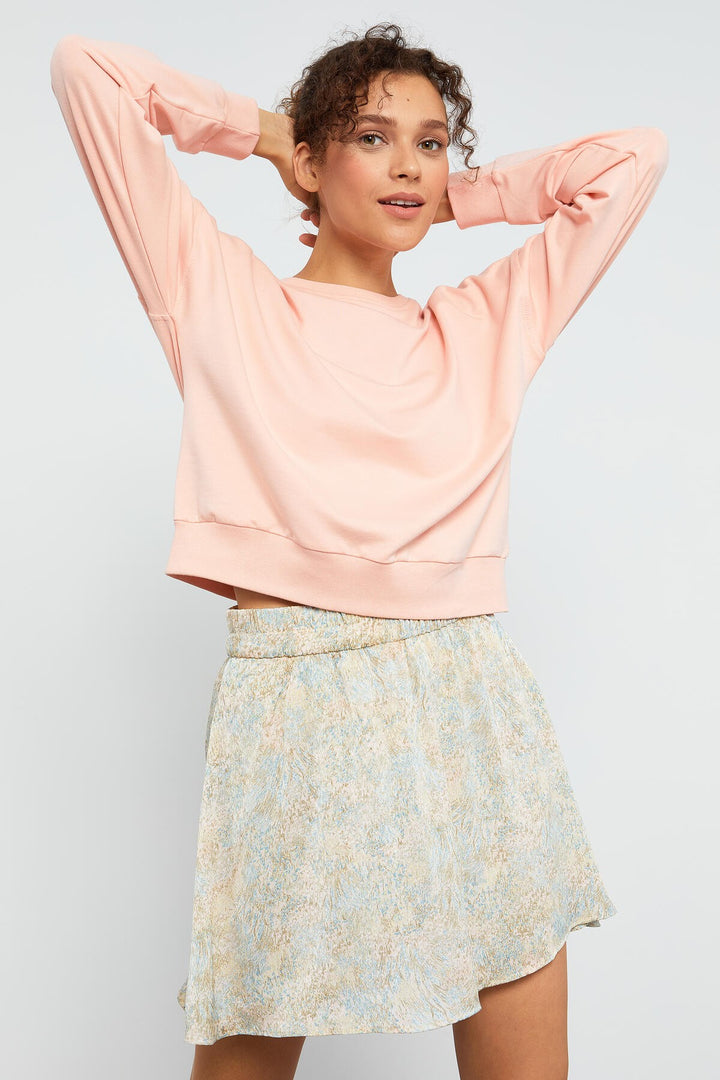 TMY Pink Basic Comfort Fit Round Neck Women's Sweatshirt - 97114 - Mableton