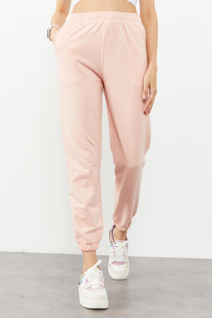 TMY Pink Pocket High Waist Comfortable Fit Elastic Cuff Women's Sweatpants - 94583 - Acapulco de Juárez