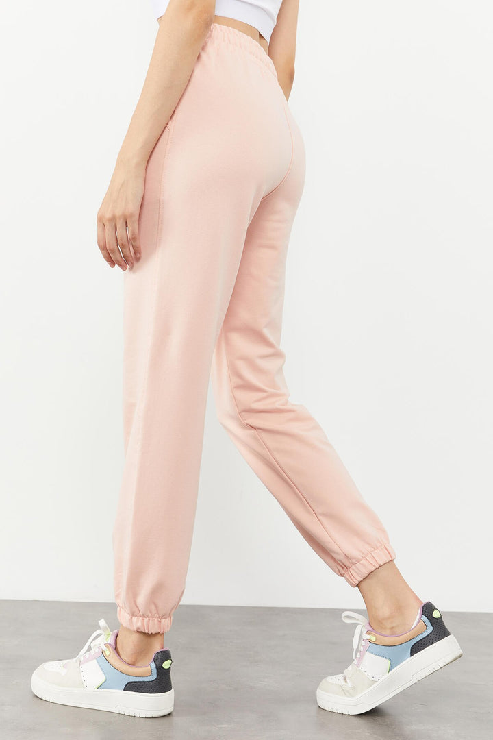 TMY Pink Pocket High Waist Comfortable Fit Elastic Cuff Women's Sweatpants - 94583 - Acapulco de Juárez