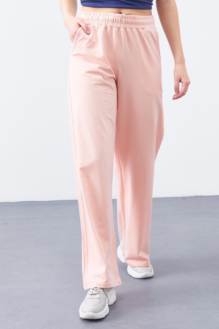 TMY Pink High Waist Pocket Comfort Fit Wide Leg Women's Sweatpants - 94567 - Villefranche-sur-Saône