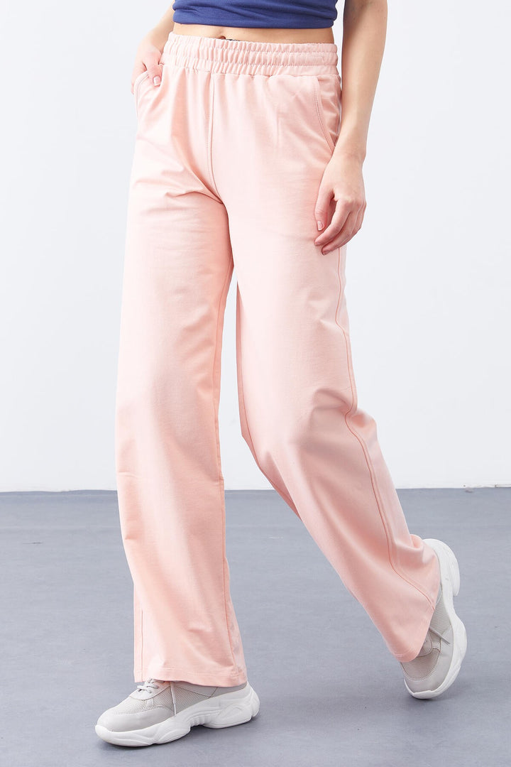 TMY Pink High Waist Pocket Comfort Fit Wide Leg Women's Sweatpants - 94567 - Villefranche-sur-Saône