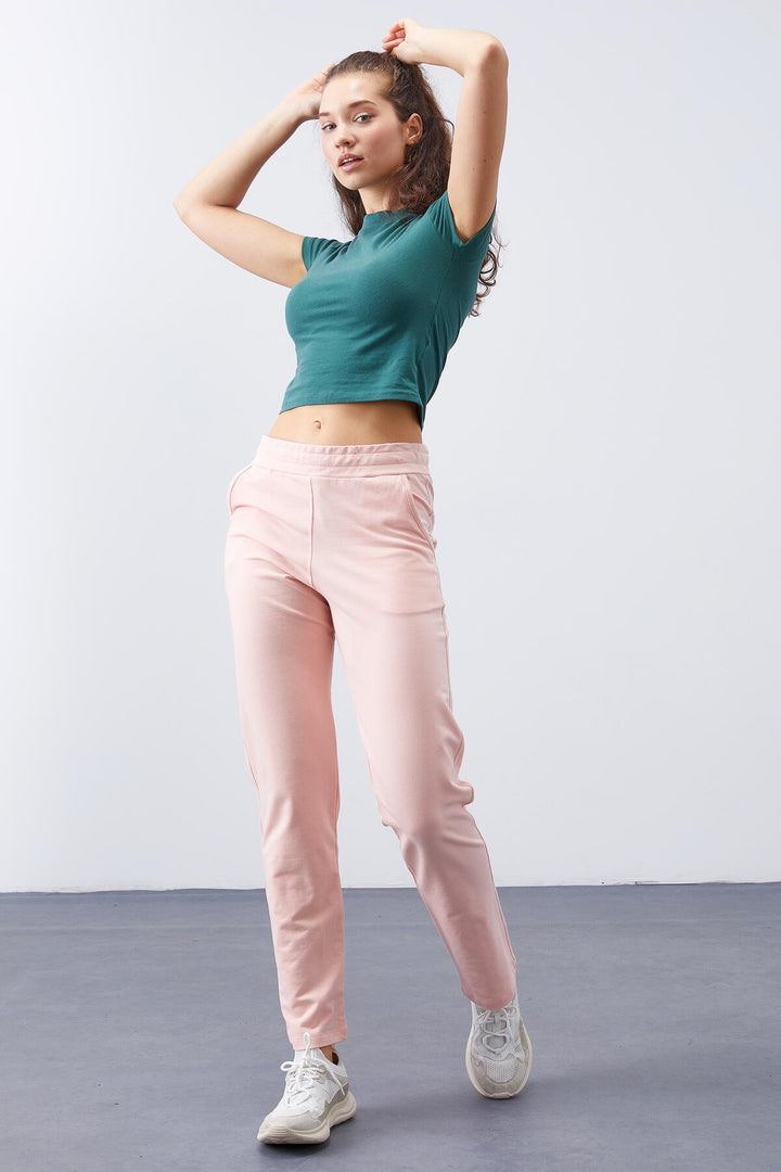 TMY Pink High Waist Pocketed Comfort Fit Classic Leg Women's Sweatpants - 94584 - El Cajon