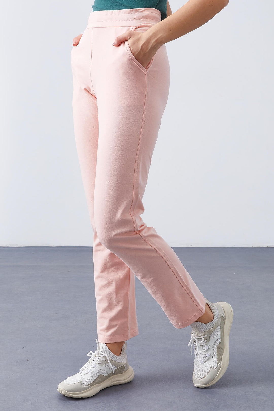 TMY Pink High Waist Pocketed Comfort Fit Classic Leg Women's Sweatpants - 94584 - El Cajon