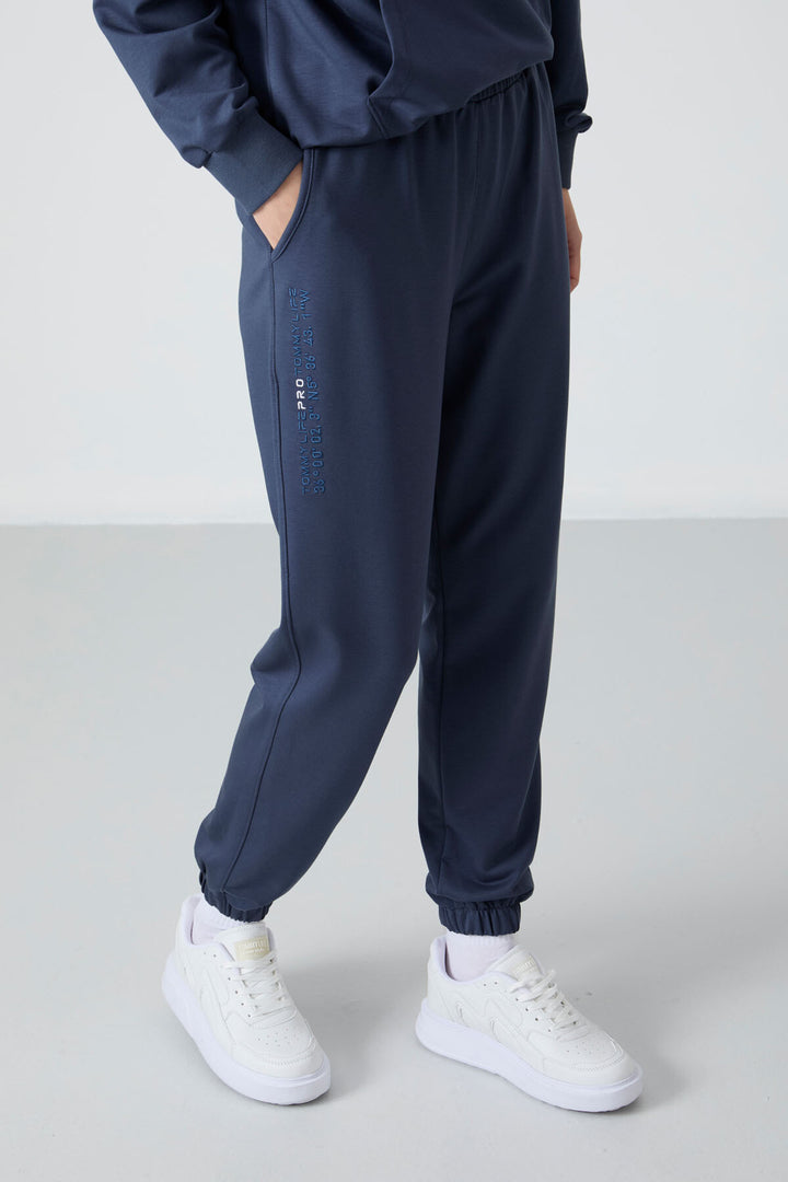 TMY Petrol Hooded Kangaroo Pocket Oversized Cuffed Women's Tracksuit - 95288 - Voerde