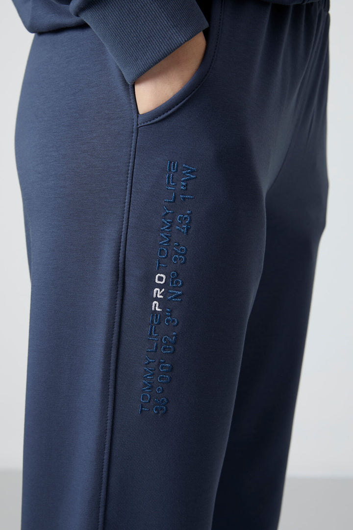 TMY Petrol Hooded Kangaroo Pocket Oversized Cuffed Women's Tracksuit - 95288 - Voerde