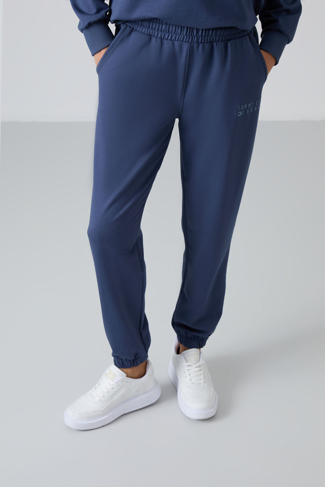 TMY Petrol O Neck Oversized Cuffed Women's Tracksuit Set - 95287 - Mount Pleasant